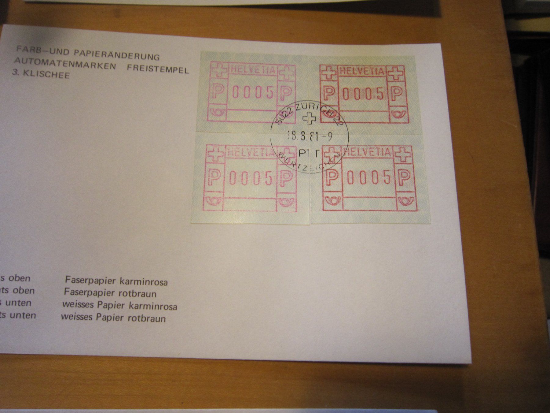 Tutti i francobolli: Lot A Automatenmarken 1981 – Usato da Gordola venduto da Polentaefung 4