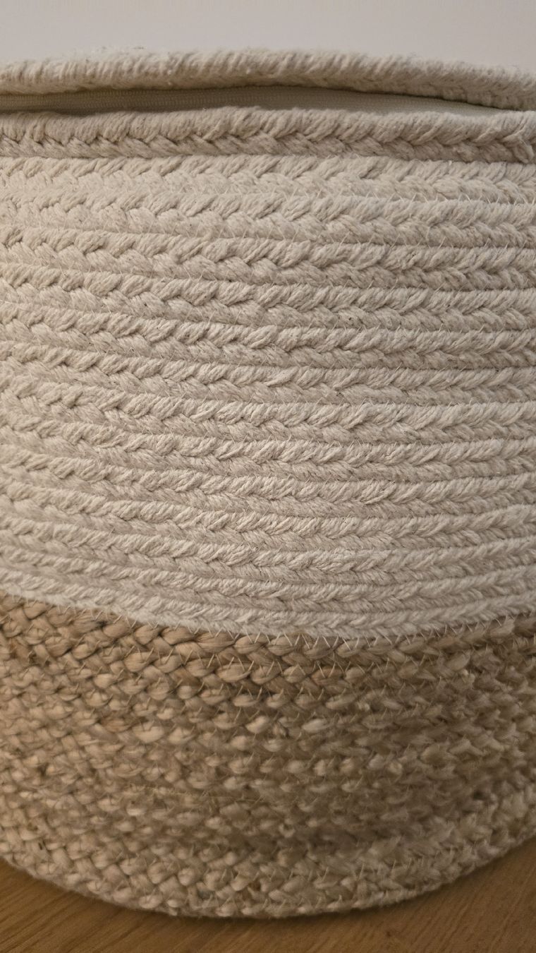 Sgabelli: Pouf Jute weiss-beige Boho-Style – Usato da Rüschlikon venduto da nicos8033 2