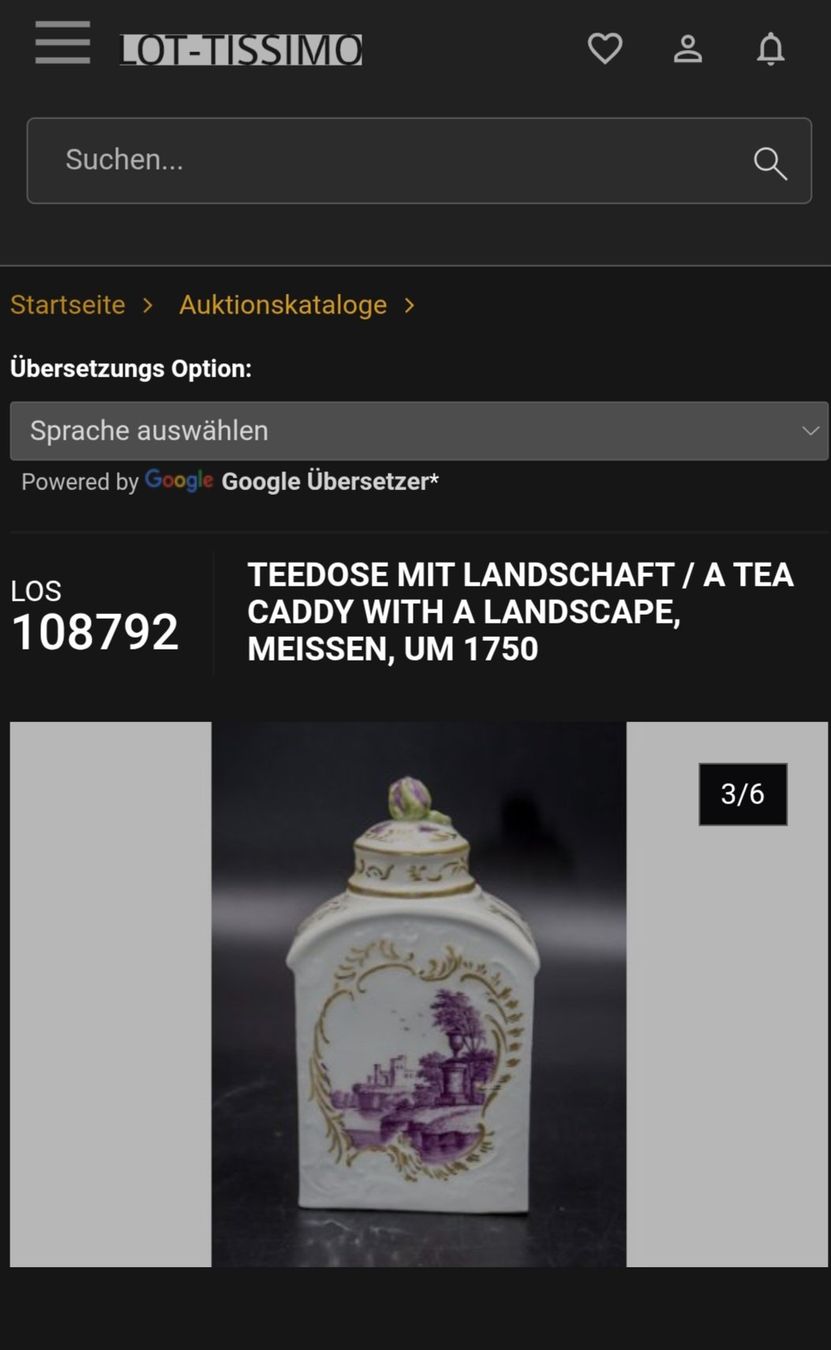 Zuckerdosen: Meissen Teedose Purpur 1750 – Gebraucht aus Opfikon von koiliebhaber 7