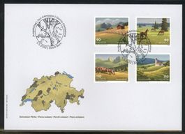 2022, FDC, Sondermarken Schweizer Pärke (1908–1911)