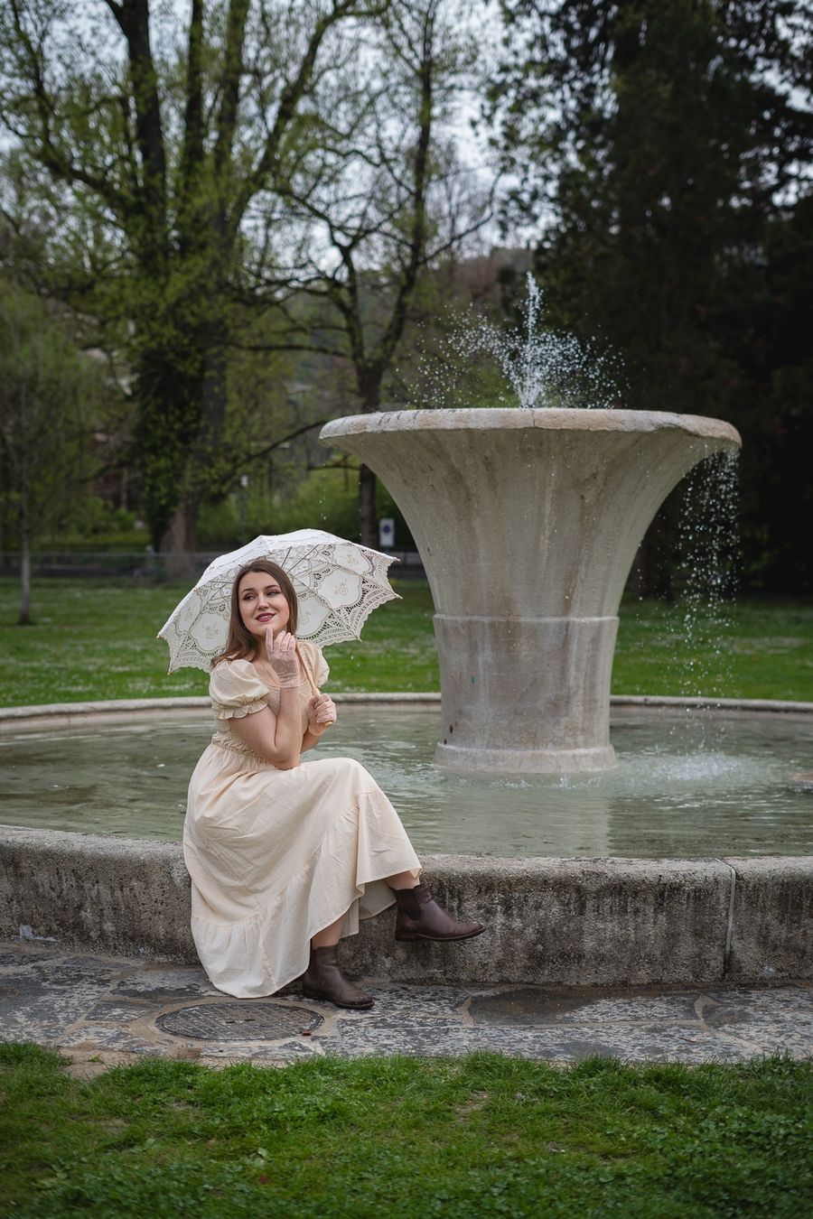 Vestiti: Romantic Spring Dress, Cottagecore Beige S – Usato da Mägenwil venduto da VintageGirly 6