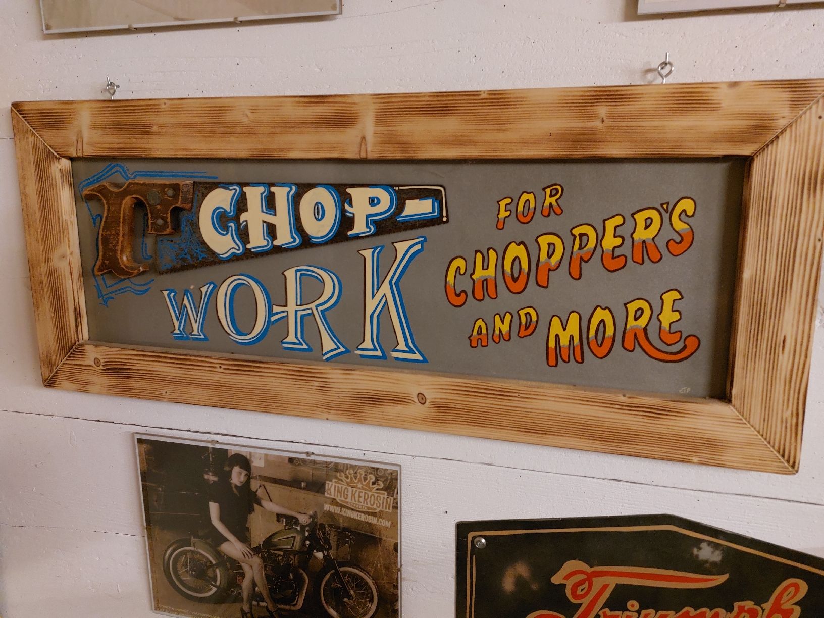 Harley-Davidson Insegne: Pinstriping Chopper Bild. Handmade CTP – Usato da Willisau venduto da Pzm81