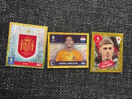 Panini Euro 2024 Stickerchen: Spanien, Van Dijk, Cole Pal...