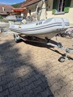 schlauchboot mit 8ps honda motor und anhanger 