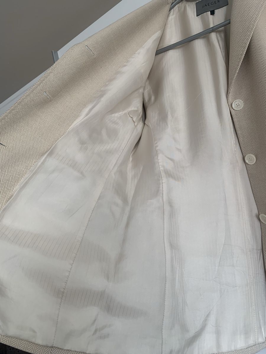 Giacche: Jaeger beige wolle/seide sakko blazer – Usato da Zürich venduto da Nikuska32 4