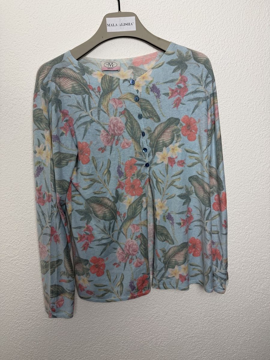 Pulls & Sweat-shirts: M Fratelli Blumenmuster jäckchen Hellblau ca. Grösse M  – D'occasion à Hallau par R.R.91