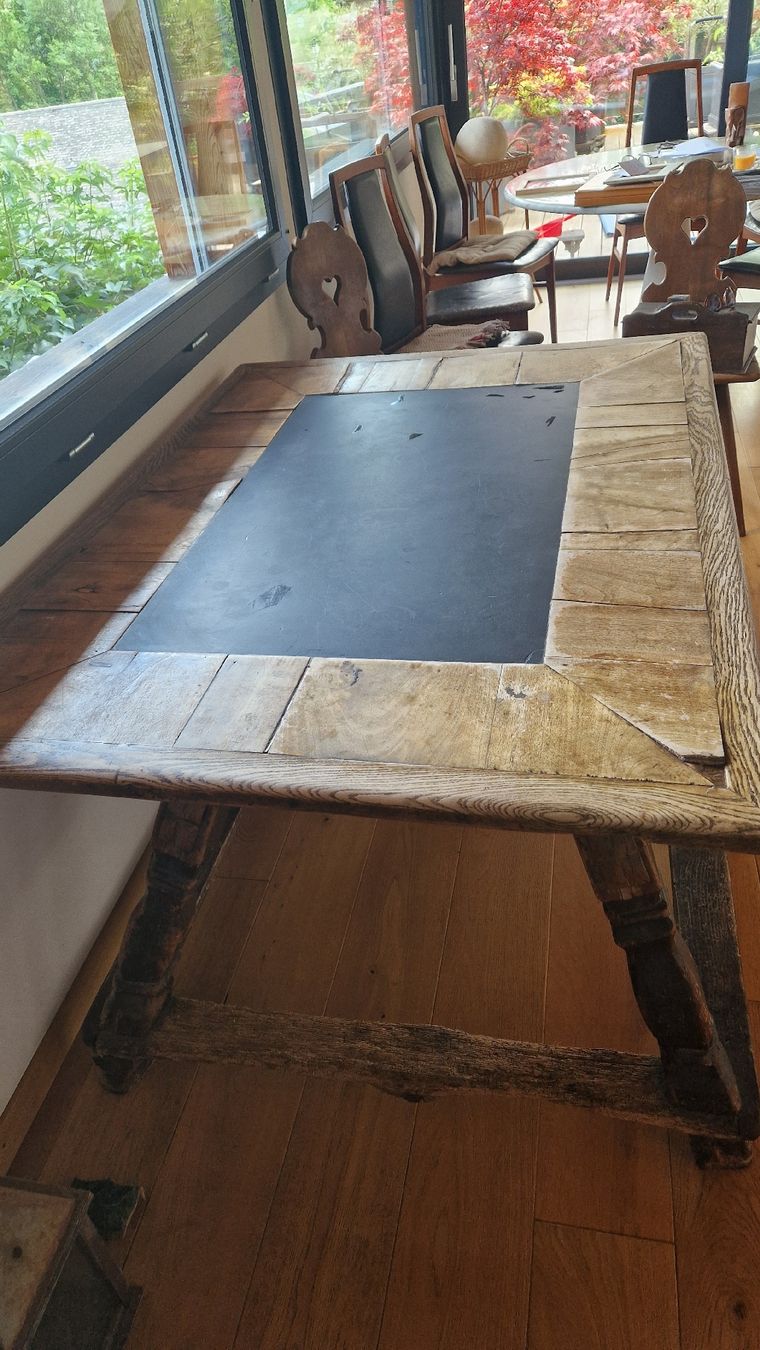 Set di tavolo e panche: table et chaises anciennes – Usato da Chemin venduto da champignon02 5