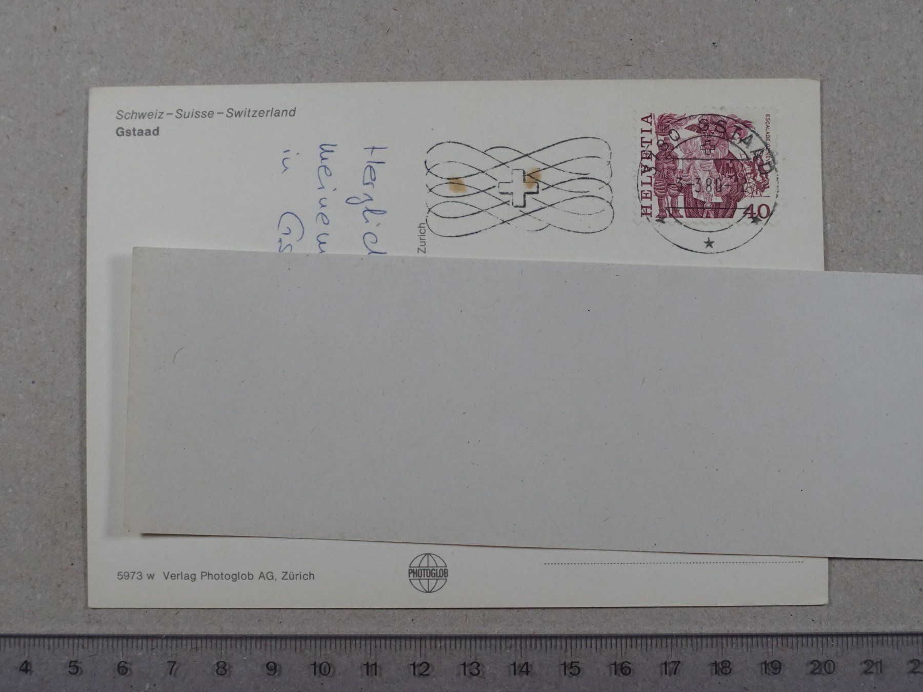 Cartoline postali: Gstaad, 1980, Winter, Ski, Skilift – Usato da Lenzburg venduto da fh1 1