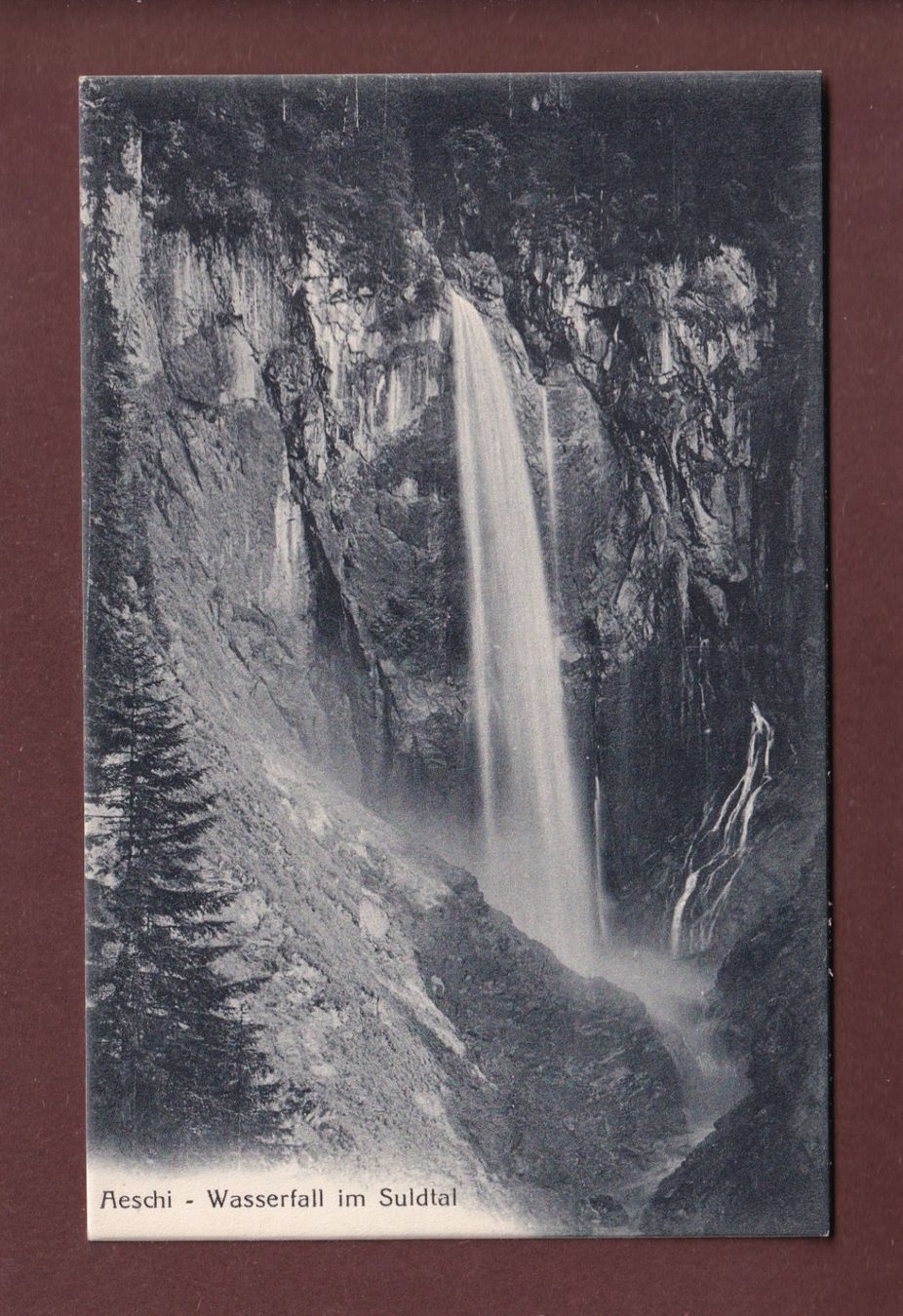Cartoline postali: AESCHI - Wasserfall im Suldtal – Usato da Pully venduto da nicecards-shop