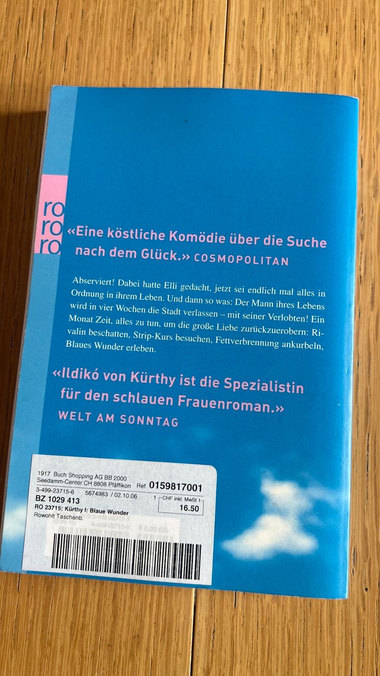 Libri: Ildiko von Kürthy, Blaue Wunder 2006 – Usato da Schübelbach venduto da Dolly990_2 1