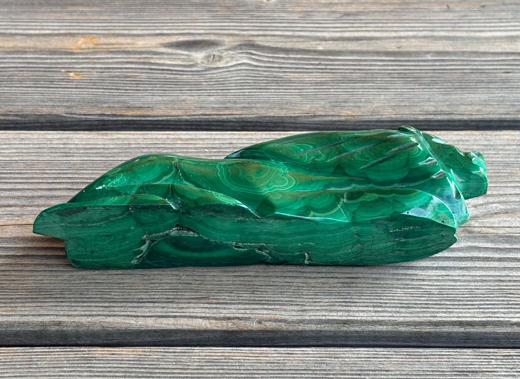 Statuette: Malachit Figur liegender Löwe – Usato da Lüchingen venduto da Eeizo 5