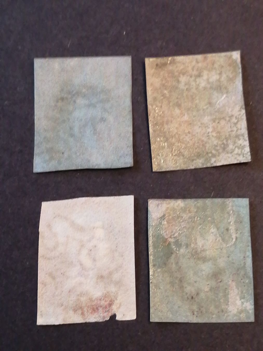 Alle Briefmarken: 4mal One Penny Red 1841  – Gebraucht aus Happerswil von tschergi 1