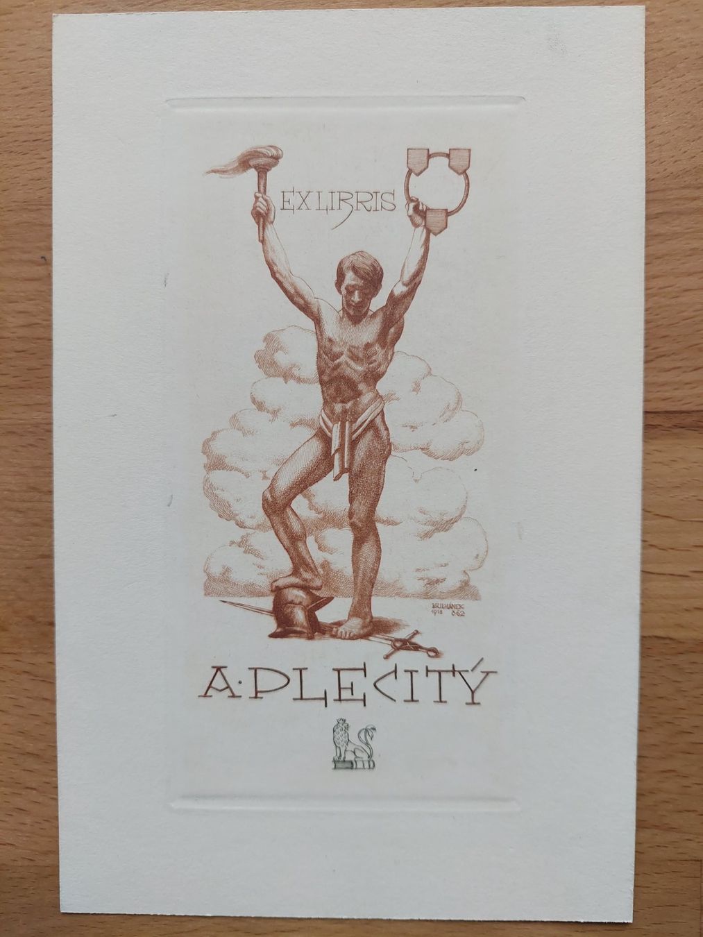 Dipinti: Exlibris Stanislav Kulhanek - Original Radierung1918 – Usato da Obfelden venduto da Exlibris-Art