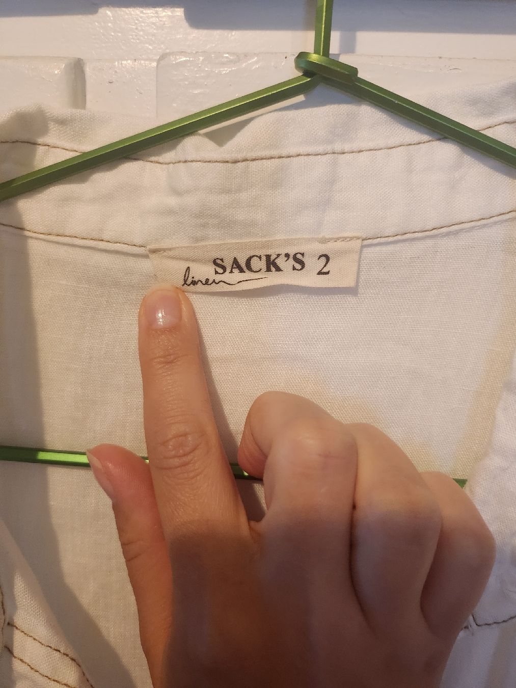 Camicette: White linen shirt SACK'S 2 size M used condition – Usato da Schlieren venduto da wik_69lh 1