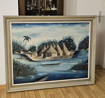 Originalgemälde von Diakhate malaysischen Maler, 136x108cm