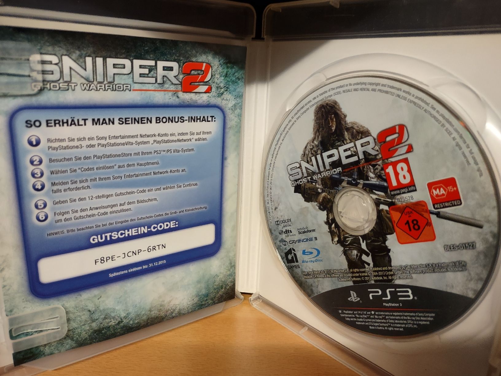 Sony Giochi: Sniper Ghost Warrior 2 PS3 - Jeu d'action et d'hiver  – Usato da fribourg venduto da GameSpot 2