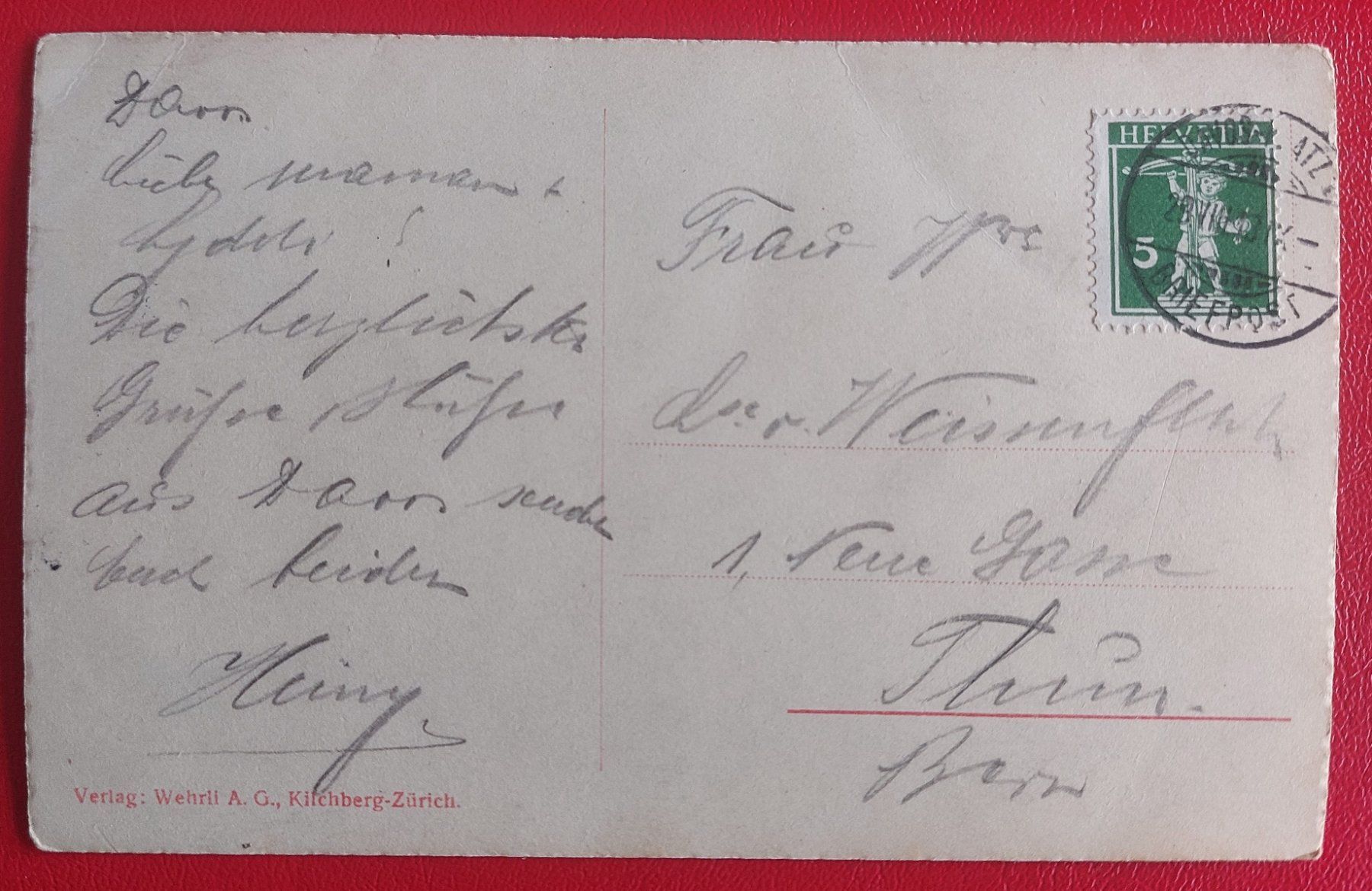 Cartoline postali: Im Dischmatal bei Davos 1913 – Usato da St-Légier-La Chiésaz venduto da Theo005 1