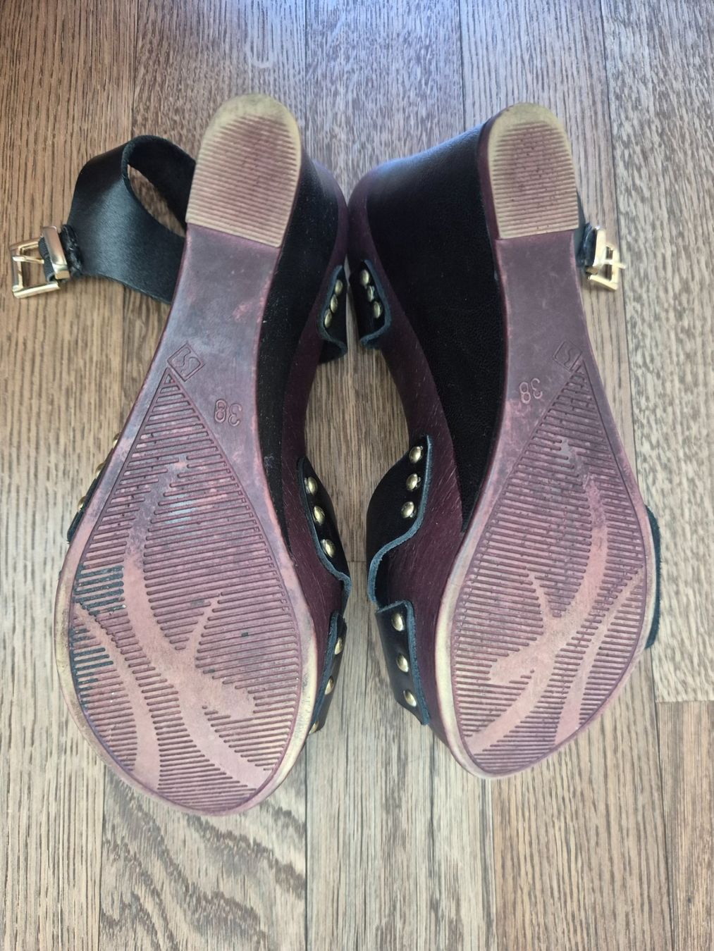 Chaussures femmes: Black leather platform sandals – D'occasion à Zürich par monadiederich 5