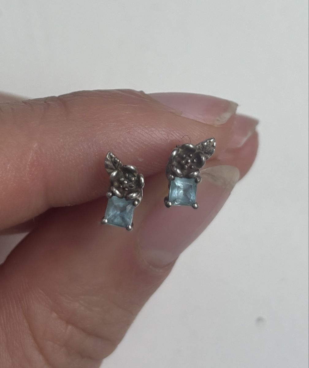 Orecchini pendenti & Orecchini a lobo: Blue ROCK GARDEN TOPAZ EARRINGS SILVER GEM – Usato da Zürich venduto da Rochfordevelyn 2