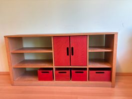Regal,  Möbel , Schrank , mit 4 Holz Einsätzen und 2 Türen