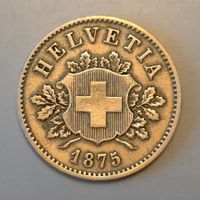 10 Rappen, 1875, sehr rar, unzirkuliert, Preis verhandelbar