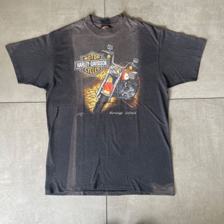1991 Harley Davidson 3D Emblem Heritage Vintage T-Shirt