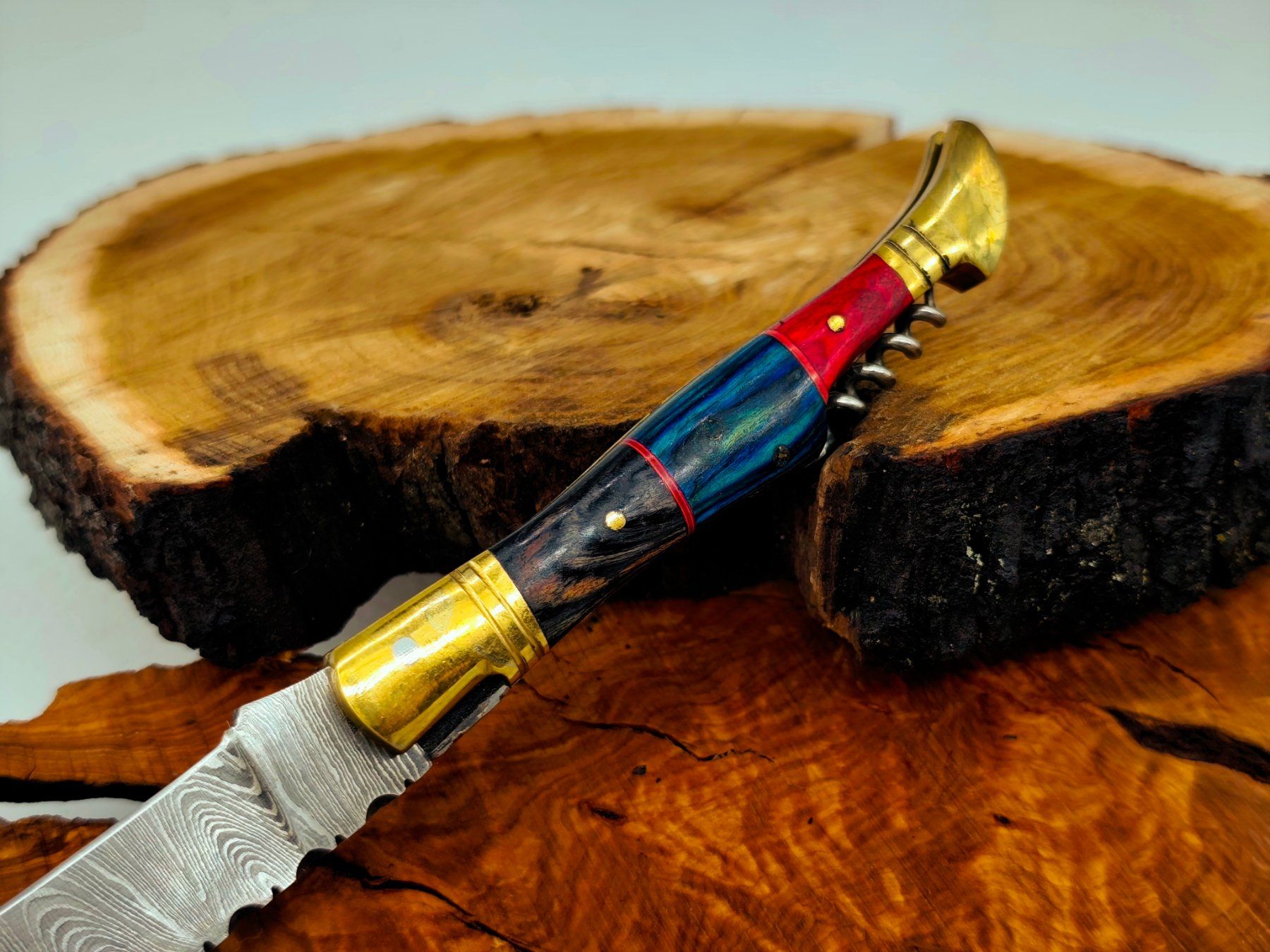 Accessori: Laguiole Damast Messer Klappmesser echtes Damastmesser – Nuovo e nell'imballaggio originale da Arlesheim venduto da Premius_1 5