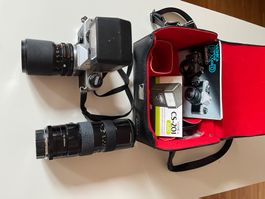 Yashica FX-D Kamera mit 2 Objektiven&Zubehör