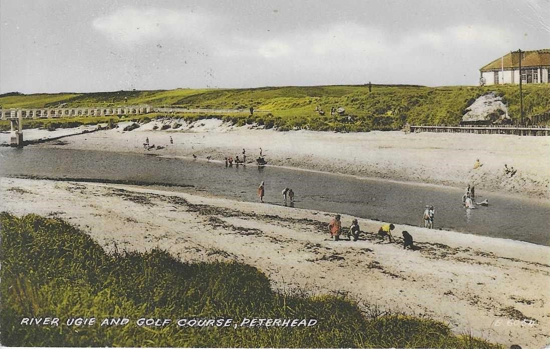 Ansichtskarten: River Ugie, Peterhead, Schottland 1959 – Gebraucht aus Flims - Dorf von Stagediver