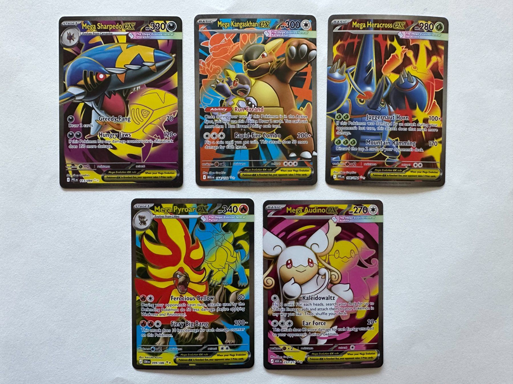 Pokémon Carte collezionabili: 5 x Pokémon Mega Evolution EX Ultra Rare NM – Nuovo (secondo la descrizione) da Zürich venduto da PokeKK