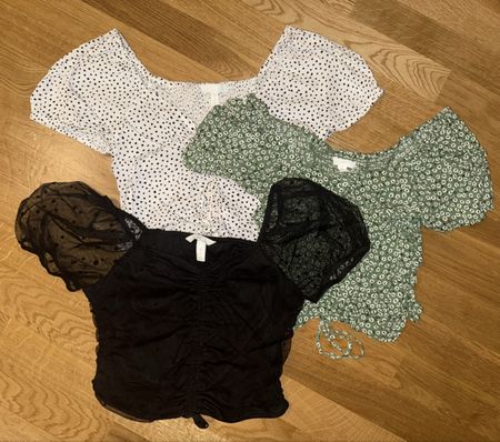 3er Set Crop Tops