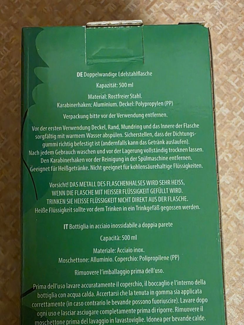 Trinkflaschen & Thermosflaschen: Edelstahlflasche 500 ml – Neu und originalverpackt aus Niederbipp von Tamara15101995 1