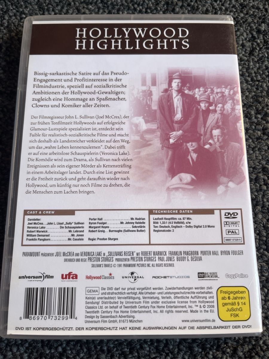 Tutti i DVDs: Sullivans Reisen (21690) – Usato da Ruswil venduto da jan_bxl5 1