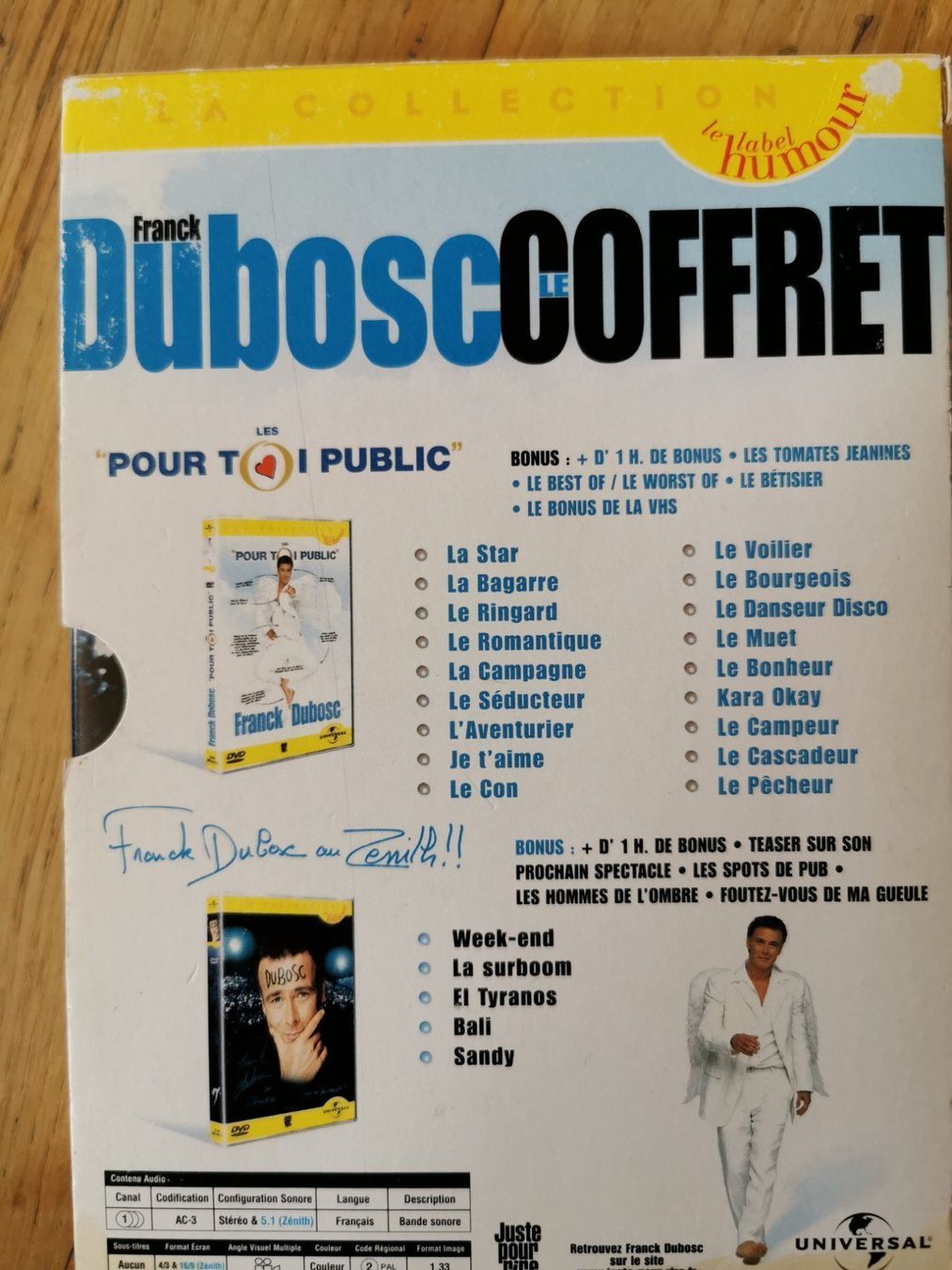 Tutti i DVDs: Franck Dubosc (Le Coffret)                       > 2 DVD's < – Usato da St. Gallen venduto da elkapone 1