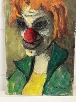 Fred MAURER (1919-1985) Clown-Porträt-Ölgemälde, signiert