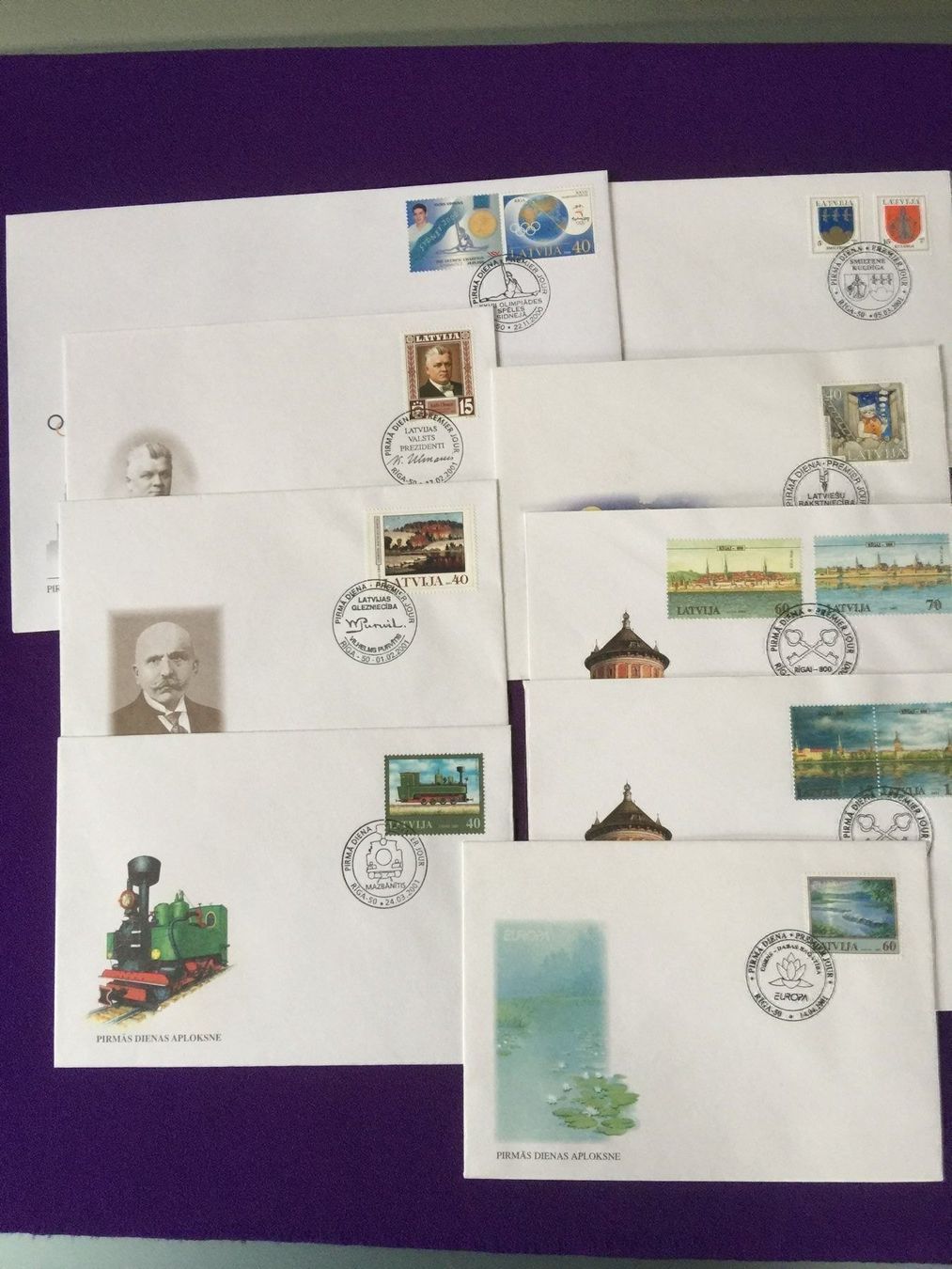 Alle Briefmarken: Briefmarken von Lettland – Gebraucht aus Zürich von Linthi1