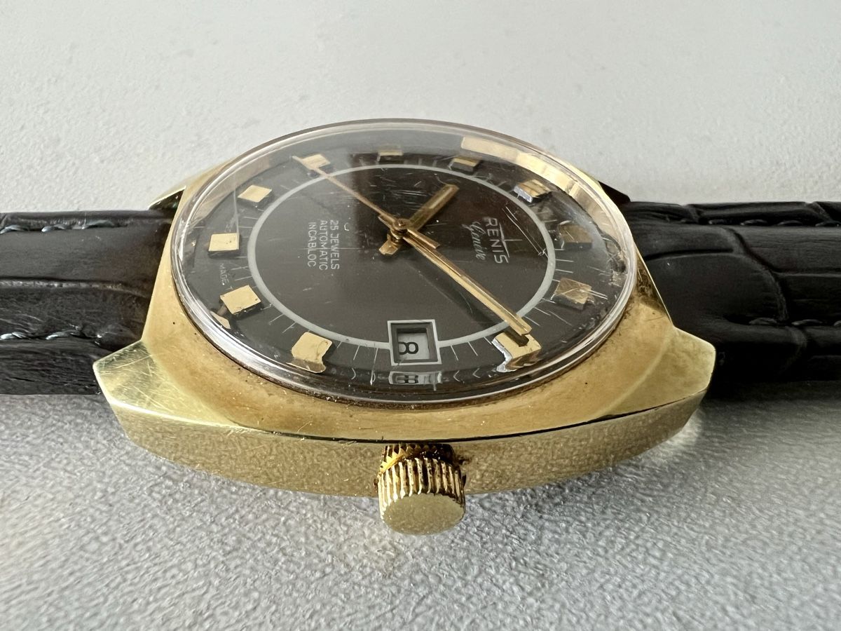 Orologi: RENIS Genève automatic gold-plated wristwatch – Usato da Le Mont-sur-Lausanne venduto da LycaGallery 2