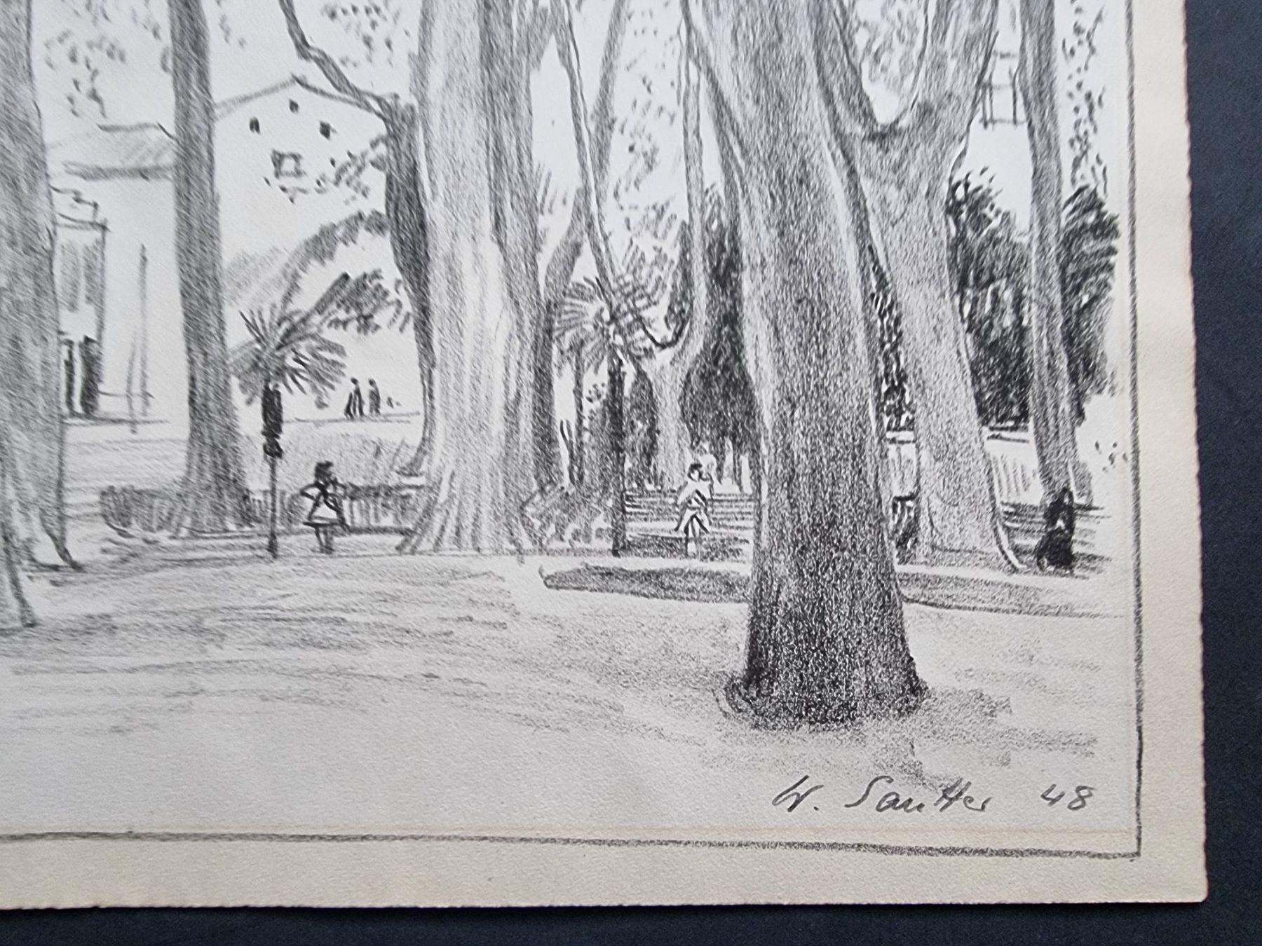 Grafica & Litografie: WALTER SAUTTER LITHOGRAPHIE SIGNIERT DATIERT – Usato da Gersau venduto da grafik-kunst 1