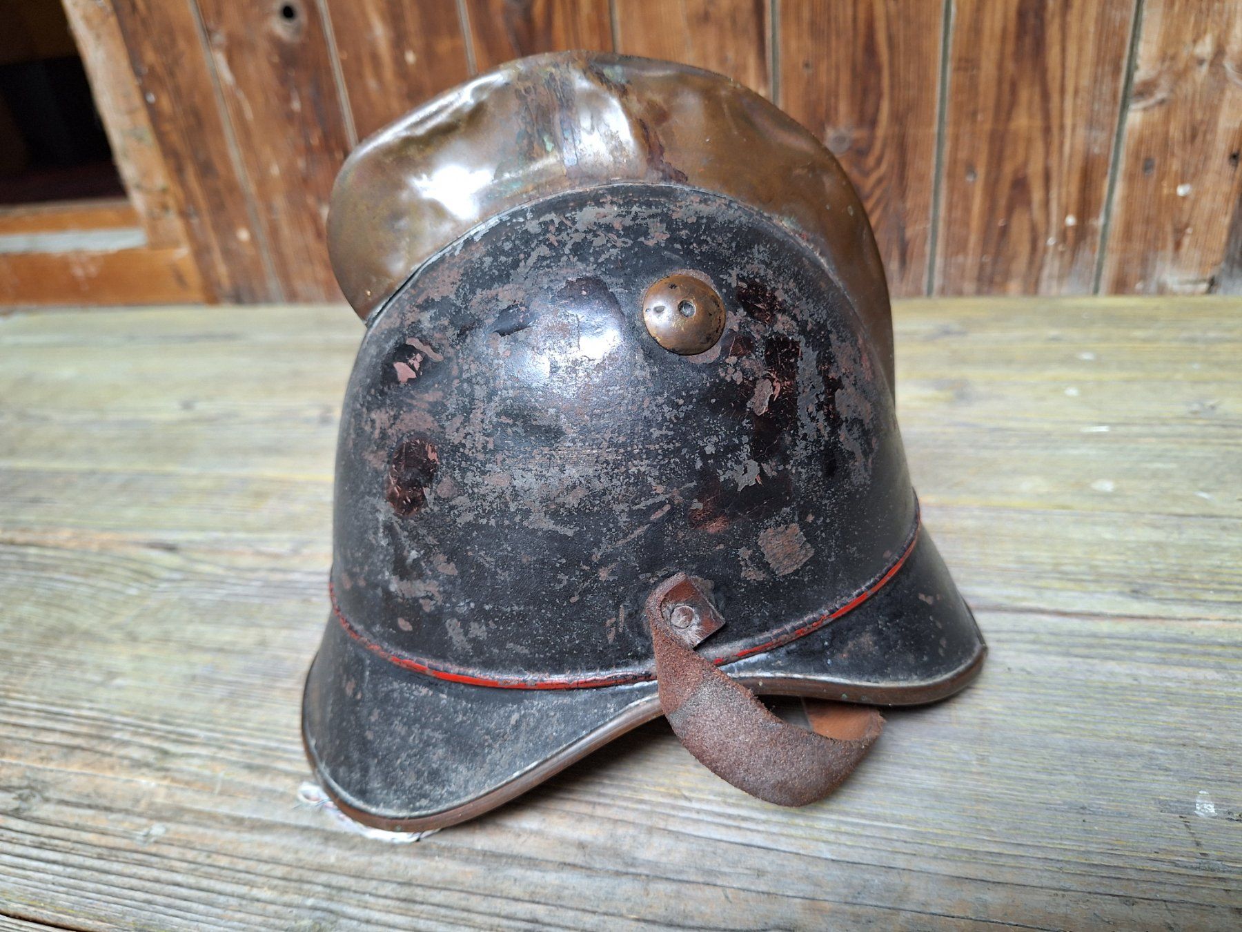 Antike Kleidung & Accessoires: Antiker alter Helm, Feuerwehr – Gebraucht aus Weinfelden von JoeBaer 5