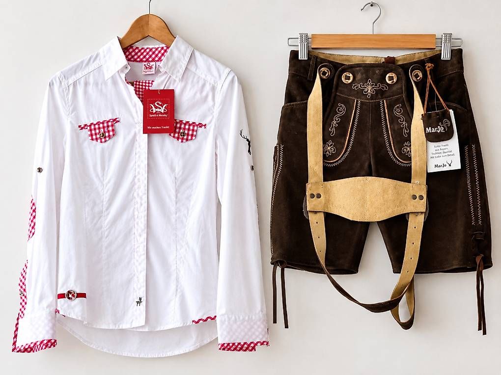 Lots de vêtements: Lederhosen und Bluse – Neuf (Voir description) à Buttwil par cpi_q5sp