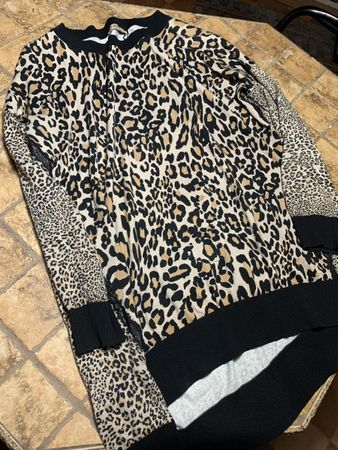 Twinset Maglione lungo leopardato👌cotone👌per primavera
