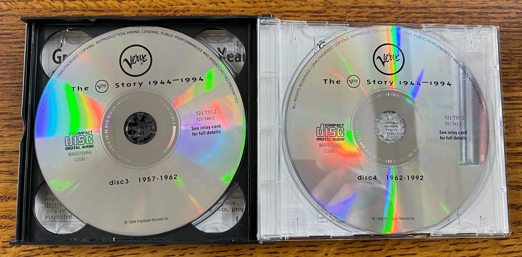 CD: 4CD-BOX: The Verve Story 1944-1994 – Usato da Oftringen venduto da Vucki 4