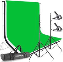NEEWER Hintergrundsystem 2 × 3 m mit 3 Stoffhintergründen un