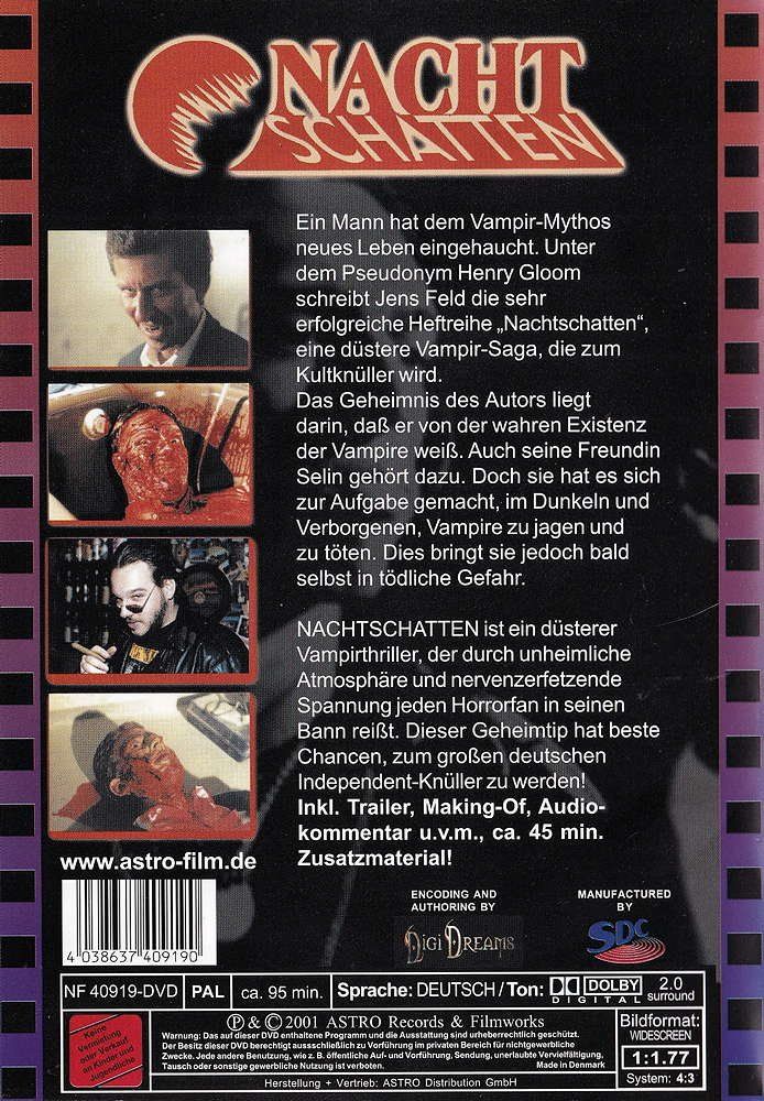 Tutti i DVDs: Nachtschatten [DVD] – Usato da Reckingen VS venduto da Melando 1