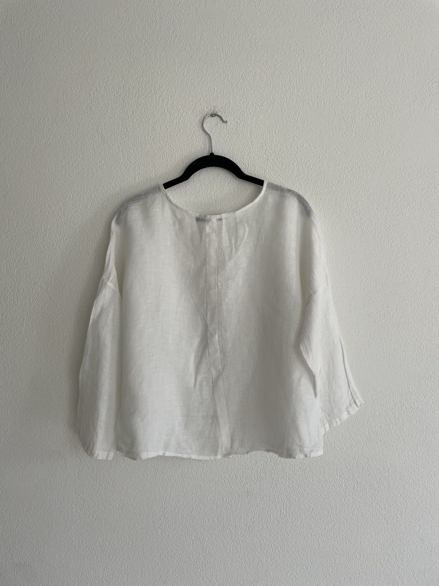 Camicette: White Linen Summer Top - Size Small – Usato da Richterswil venduto da Prangins9 1