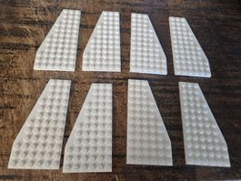 lego 30355et30356 lot de 8 pièces White Wedge, Plate 12 x 6