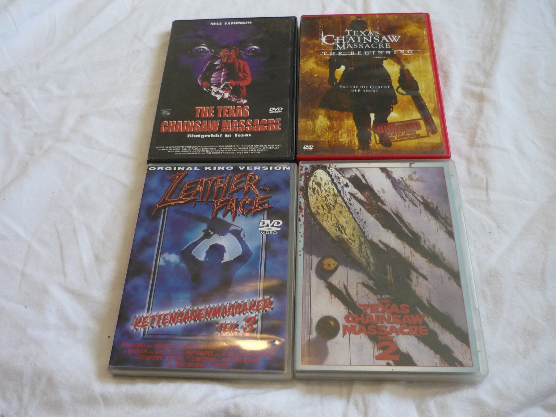 Tutti i DVDs: 4x DVD Horror - Texas Chainsaw Massacre Sammlung – Usato da Beringen venduto da zzRegal
