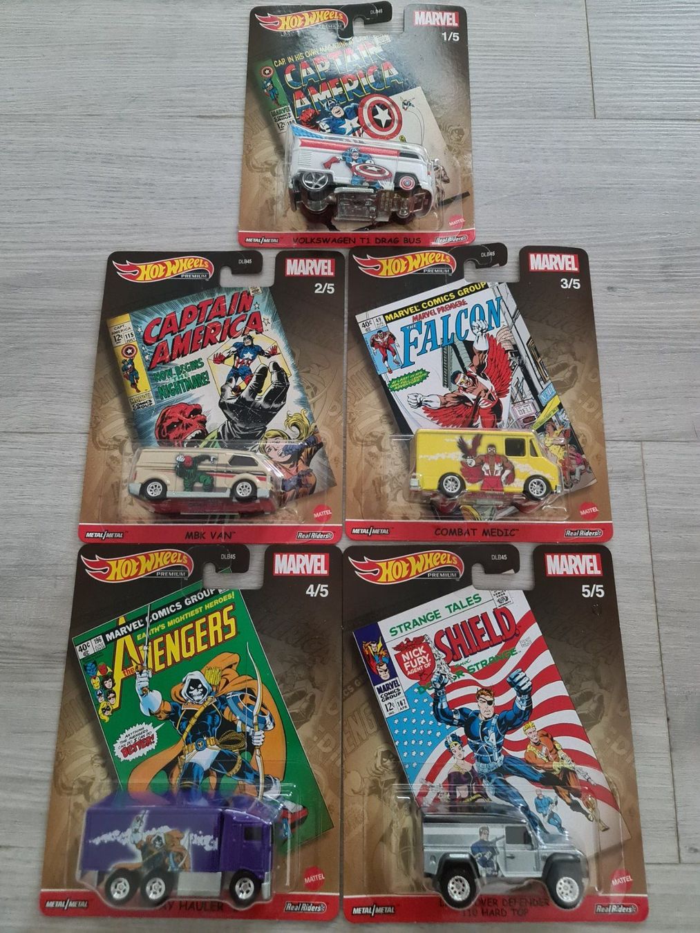 Hot Wheels Modellini d'auto: komplettes Set Hot Wheels Premium Marvel 2021 – Nuovo e nell'imballaggio originale da Adlikon venduto da Mmartin0