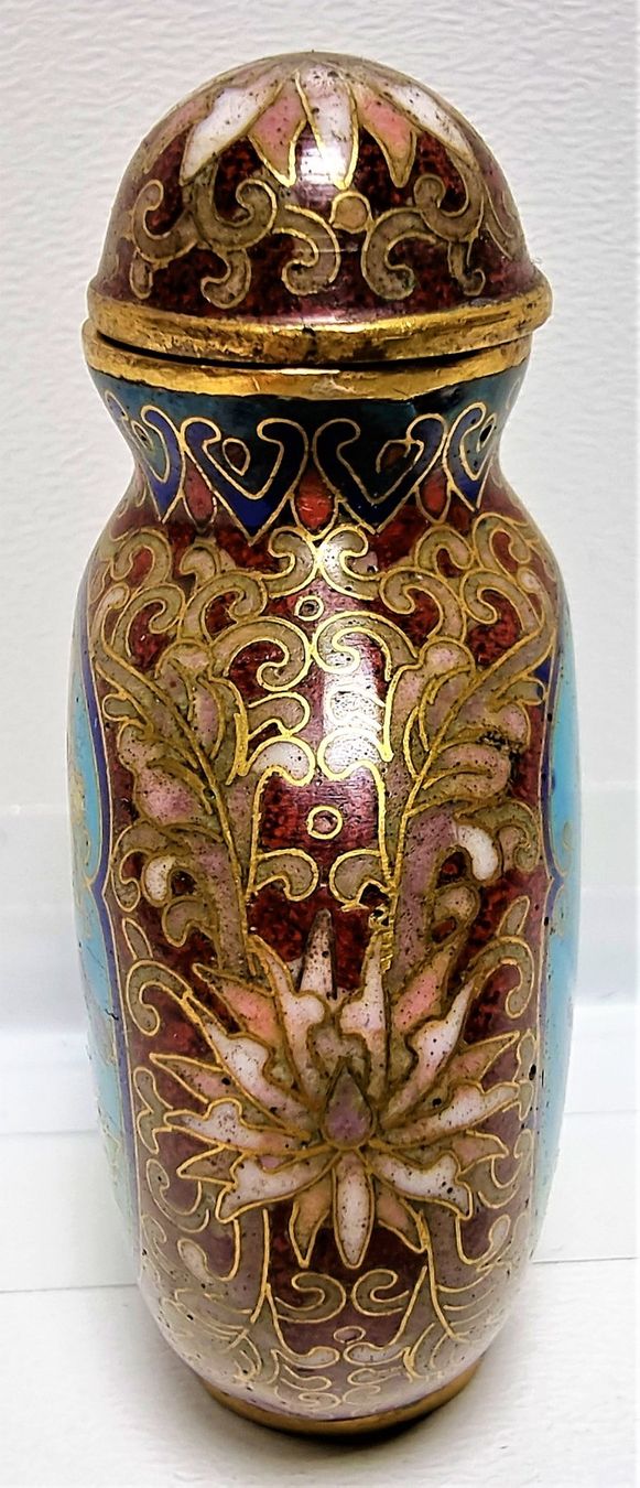 Tutte le decorazioni: Antike Cloisonné Schnupftabakdose mit Deckel, China – Usato da Emmenbrücke venduto da Lenssen 5