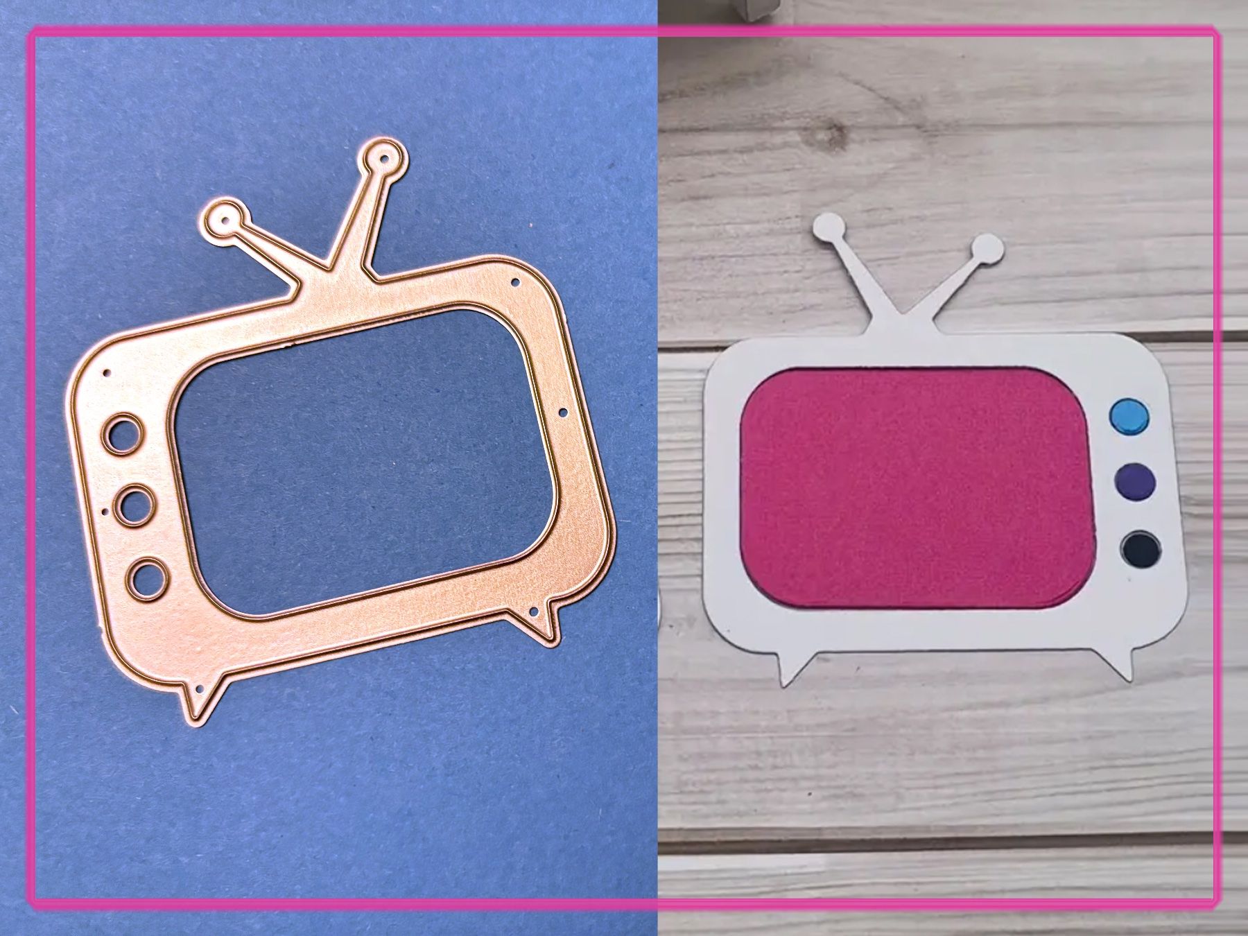 Schablonen: Retro TV  - Stanzschablone – Neu und originalverpackt aus Frenkendorf von jazzplatten